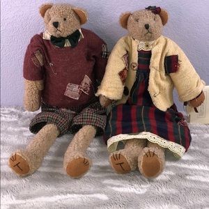 Teddy Tompkins Lizzy and Teddy teddy bear set